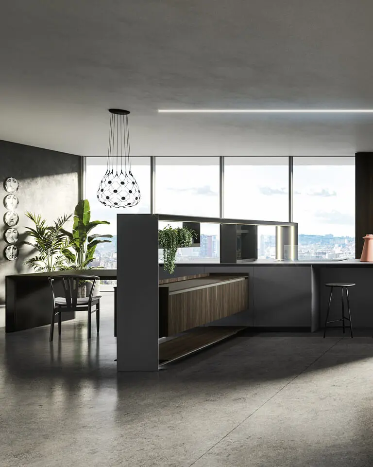 cucina nera moderna